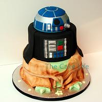 R2D2 Vader Yoda Cake