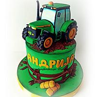 John Deere themed cake