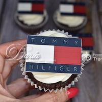 Tommy Hilfiger themed cake and cupcakes