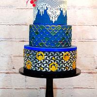 Blue Wedding Cake 