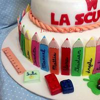 Cake for the end of primary school (torta per la fine della scuola materna)