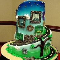 "Road of Life" 80th Birthday Cake