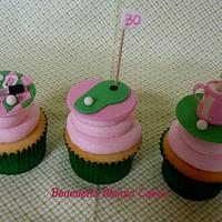 Girly Golf Cupcakes