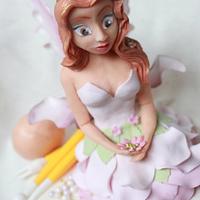 Modelling chocolate and sugarpaste fairy