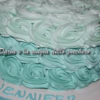 Tiffany ombre rose cake