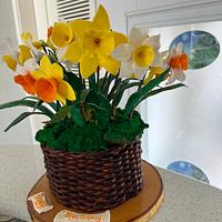 Daffodil basket cake