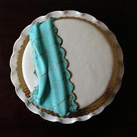 Tiffany Blue Bollywood Sari Cake