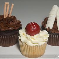 Cricket (the game!) cupcakes
