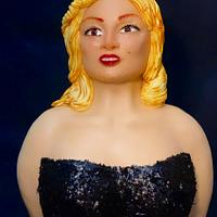 Sculpted bust cake