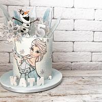 Elsa frozen cake