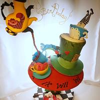 Alice in Wonderland cake 