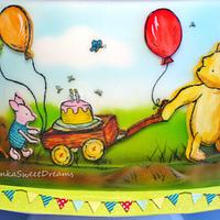 Winnie the Pooh story cake.