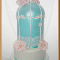 Birdcage wedding or special occasion cake