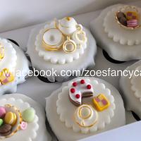 Mini tea party cupcakes