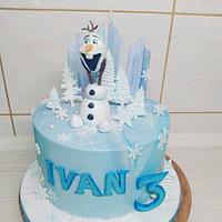 Olaf frozen cake