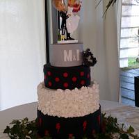 Rock and sevillana wedding cake