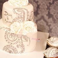 henna wedding cake