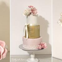 Romantic gold and pink