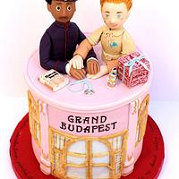 The Grand Budapest Hotel cake (Zero & Agatha) for Be My Valentine! Movie Nights collaboration