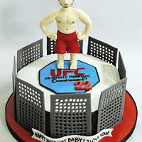 UFC Mixed Martial Arts-Themed Cake