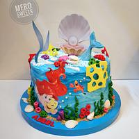 Mermaid cream cake