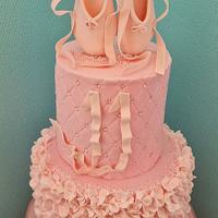 Ballet shoes cake