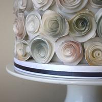 stylised roses in silvers