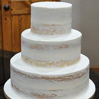 Semi-Naked Vintage Wedding Cake