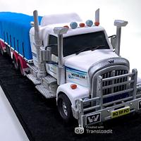 3D Semi Trailer Truck Cake