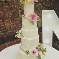 Spring flowers wedding cake!