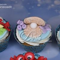 Sea animals cupcakes