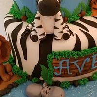 Jungle Themed Birthday Cake