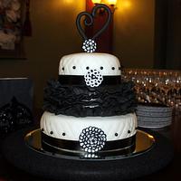 Black and White Engagement Party