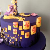 Tangled inspired cake