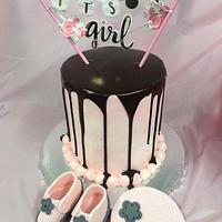 Simple baby shower cake