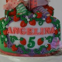 Strawberry Shortcake and Cherry Jam birthday cake