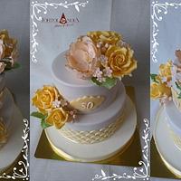 Elegant 50th birthday cake