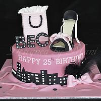 Sex 'n' the city themed cake