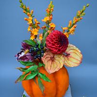 My Fall Pumpkin Holiday Sugar Flower Arrangement