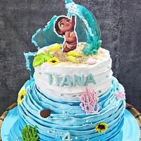 Moana theme cake