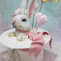 Chocolat rabbit in highhat