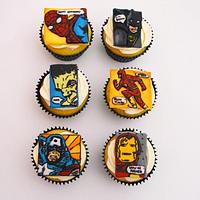 Marvel and DC Comic Cupcakes