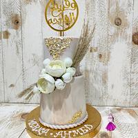 Engagement Cake by lolodeliciouscake 🤍🤎🤎
