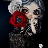 Dark Cake in Gothic Sugar Art Collaboration