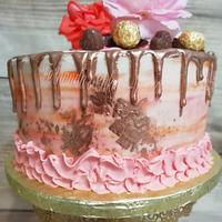 Pretty Pink and gold cake