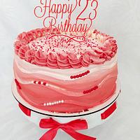 Red wave cake