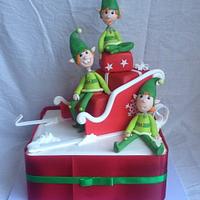 Christmas elves cake