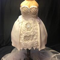 Wedding dress cake 