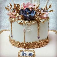 A Chic and Flowery Cake