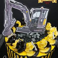 Construction crane cake